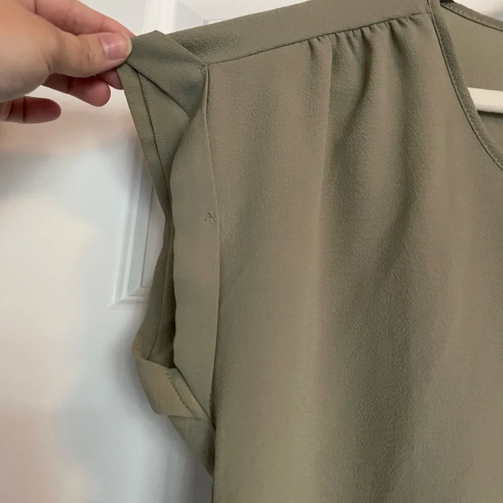 Hippie Rose- Olive Blouse- Size Large